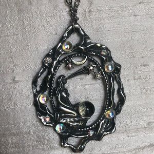 Mystical woman with celestial & crystal ball